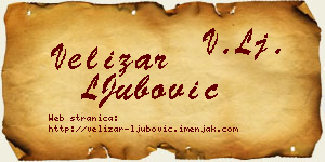 Velizar LJubović vizit kartica